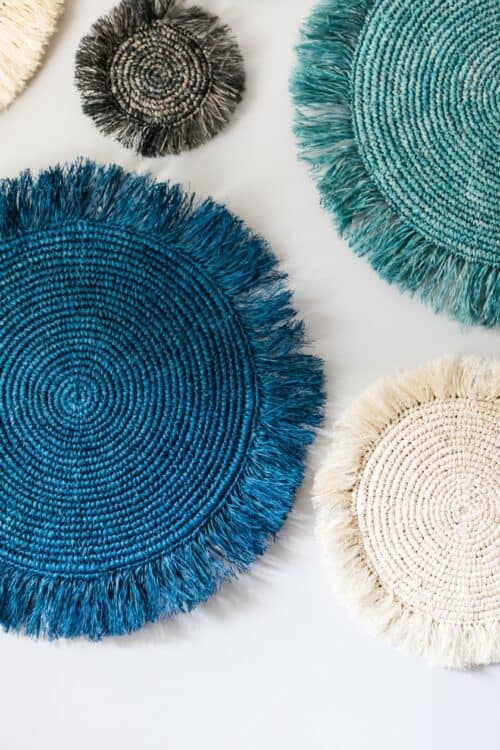 seagrass wall art blue teal cream turquoise gray