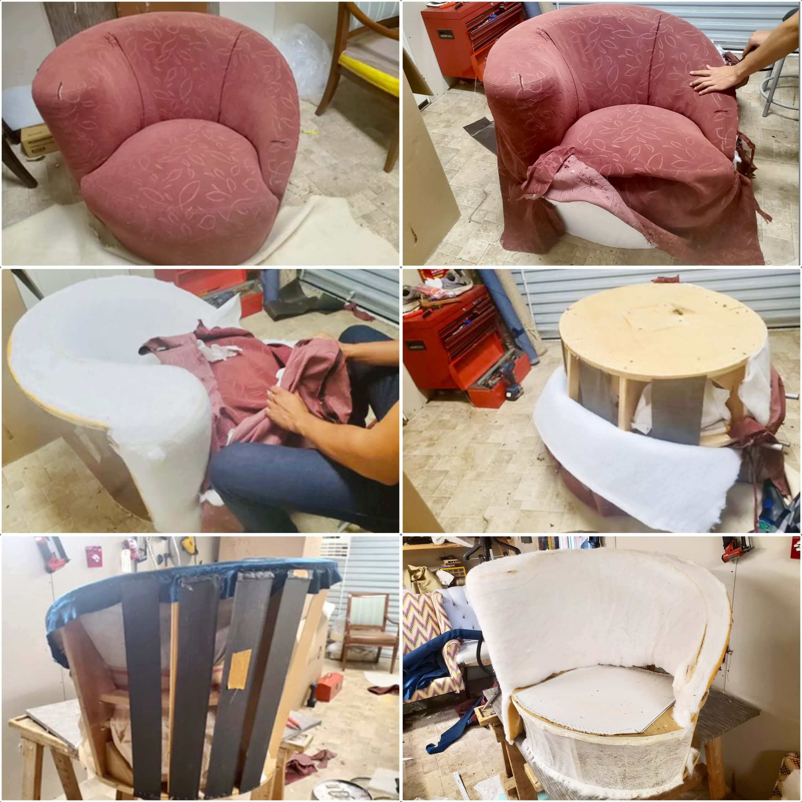 chair reupholstering process