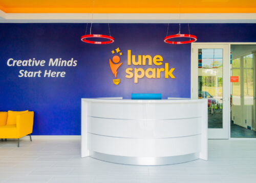 LK Design Durham Lune Spark center lobby design