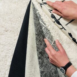 upholstery fabrics in white gray and black