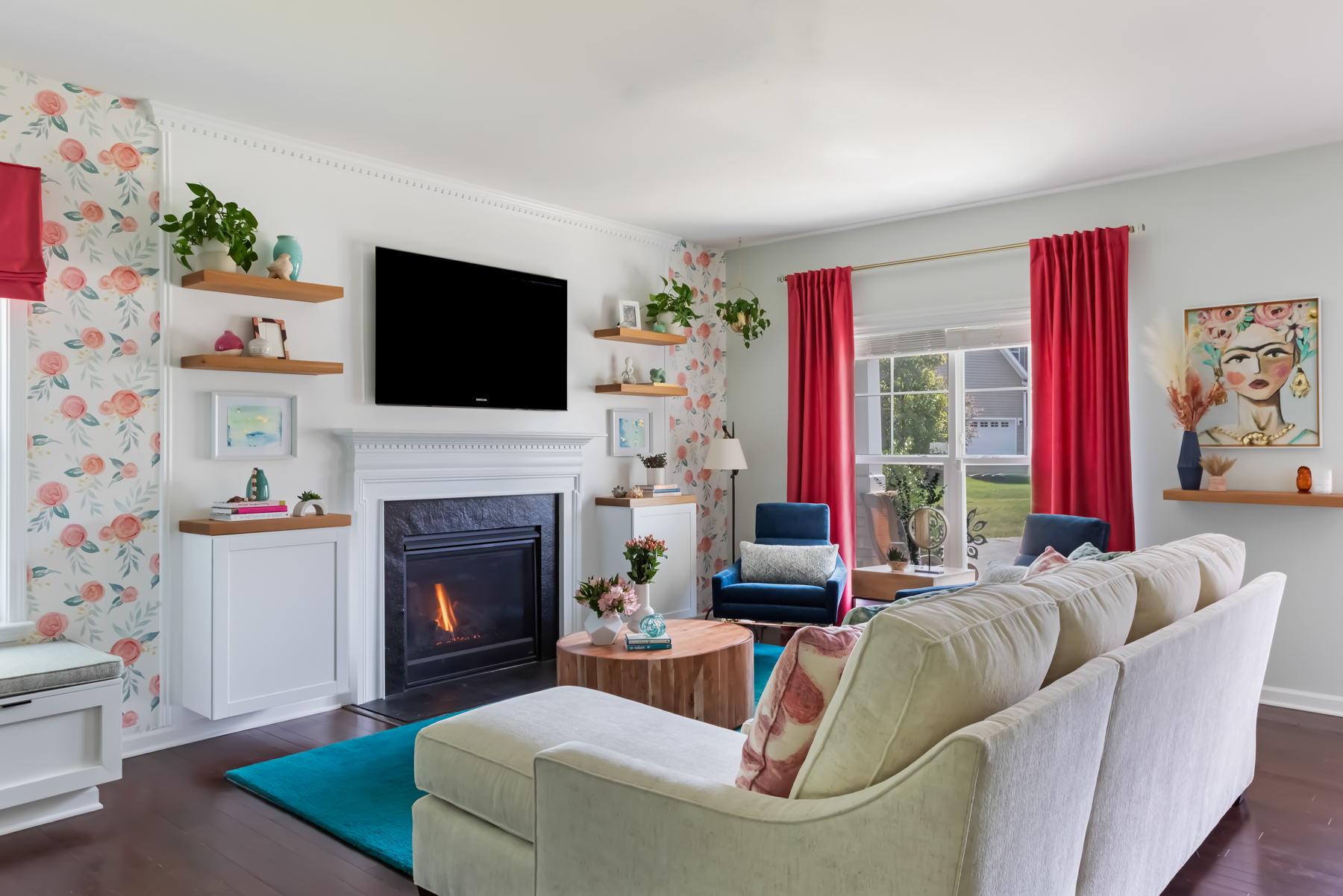 Color Everywhere Living Room - LK Design | Interior Design