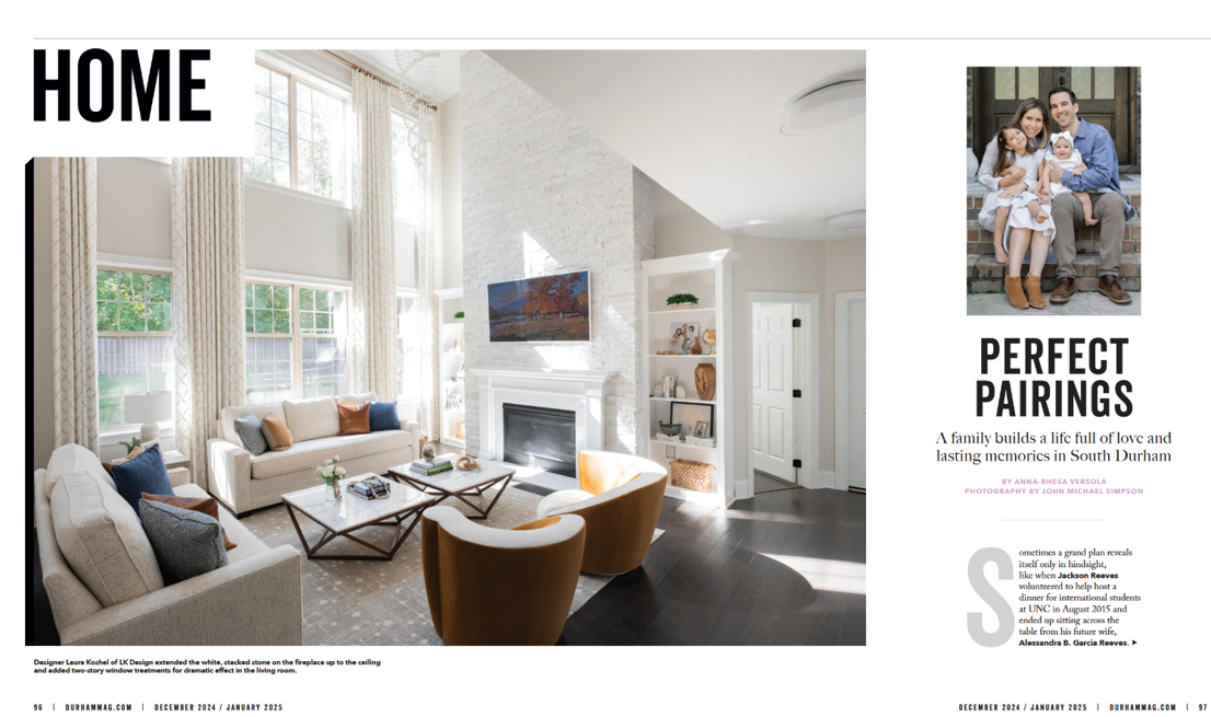 LK Design Project In Durham Magazine - LK Design | Interior Design